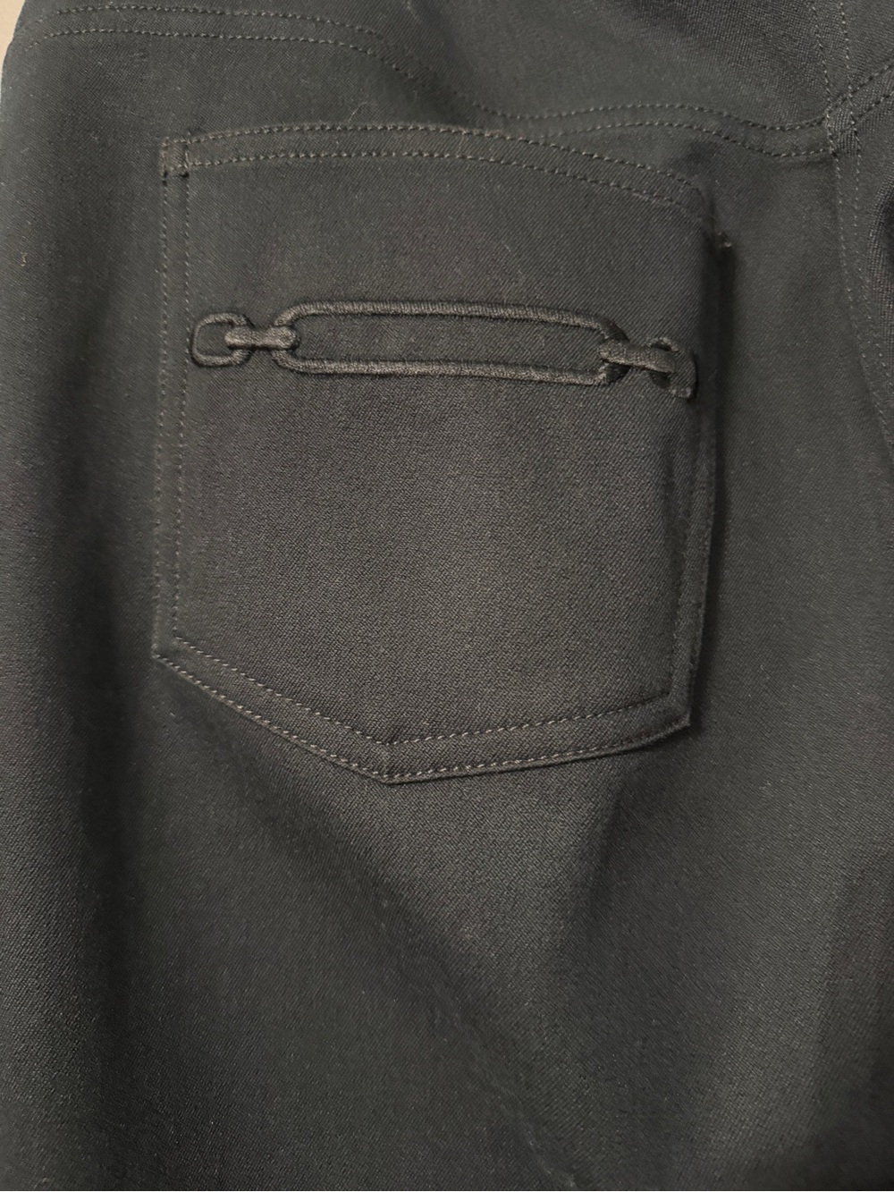 St John Caviar luxury denim wide leg trouser equestrian horsebit embroidery - Picture 3 of 4